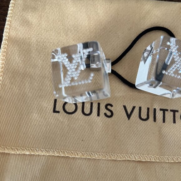 LOUIS VUITTON CLEAR CUBE HAIR TIE
